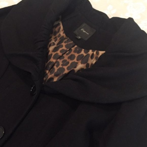 Express Peacoat Long Jacket Wool XS - Picture 9 of 12